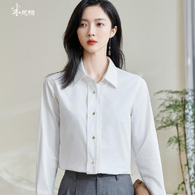 米思阳2025春春季新款气质通勤白色衬衫高级感纯棉宽松上衣女0855