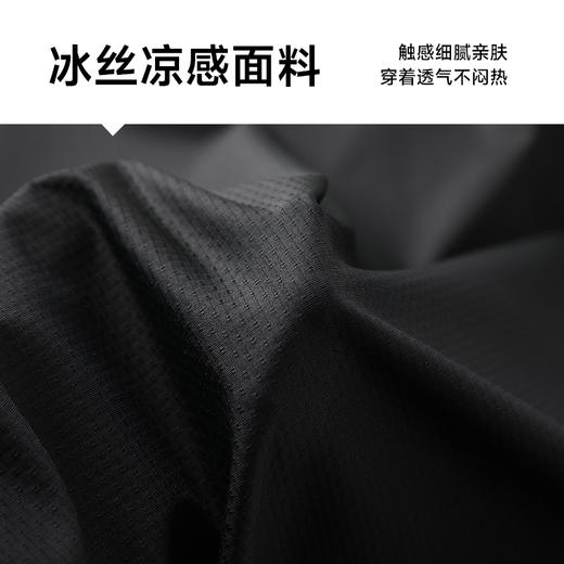 【冰丝高弹】【新款DG】大依优型大码短袖Polo衫胸前印花冰丝凉感翻领无痕肌理感加肥加大男士大号弹力透气舒适半袖夏装 商品图3