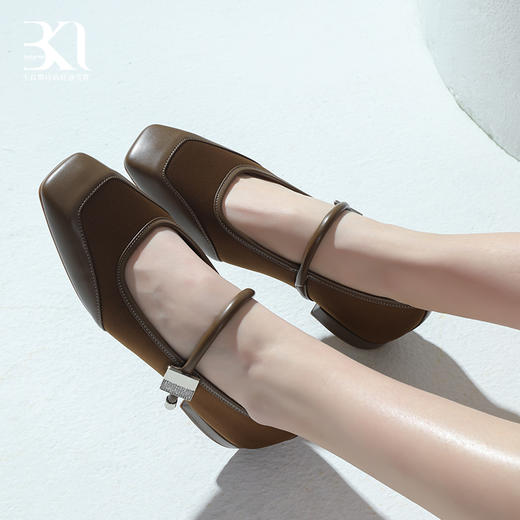 BAKERLOO法式粗跟玛丽珍女鞋百搭舒适 商品图1