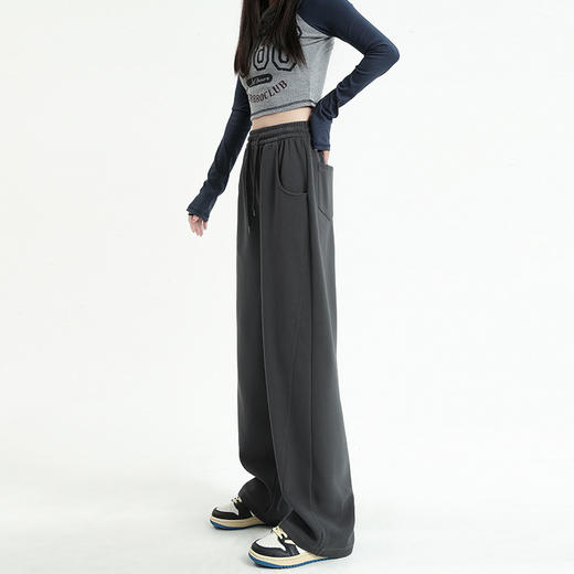 「三色可选！韩版香蕉裤」女春秋新款宽松垂感高腰抽绳显瘦韩哈伦运动休闲下装 商品图2