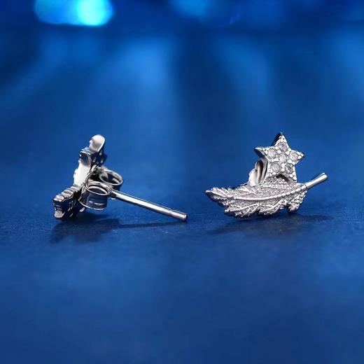 【单叶橄榄枝五星系列】新款925银锆石项链戒指耳钉手镯ss 商品图4