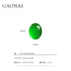 GAONAS 925银合成锆石耳饰 满绿蛋形国风时尚百搭绿色耳钉10343EG 商品缩略图5