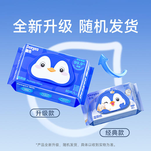 【GX】德佑湿厕纸加量家庭装全新升级款擦PP专用  80抽*3包/4包/6包 商品图2