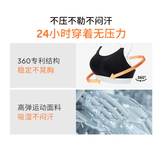 【会员积分兑换】奶糖派大杯文胸经典款运动内衣中强度健身承托稳定大胸内衣女 商品图3