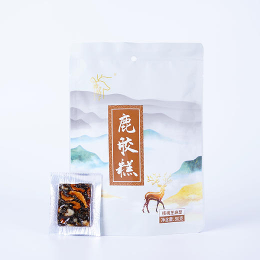 专属【来自“中国梅花鹿之乡”】鹿骄子 鹿胶糕 来自北纬45°东北生态鹿场 12公斤鹿皮产出1公斤胶 添加黑芝麻 核桃仁 红枣 胶质丰富 好吃不腻 比阿胶更有营养  独立包装  80g/袋 商品图6