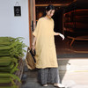绽放131朵/叠穿神器2024新款亚麻棉格子裤日系文艺直筒裤宽松长裤 商品缩略图3