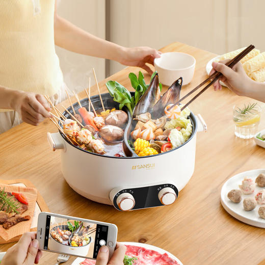 山水（SANSUI）多功能鸳鸯火锅（双旋钮控温）SHG-3033 商品图1