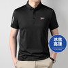 【冰丝高弹】【新款DG】大依优型大码短袖Polo衫胸前印花冰丝凉感翻领无痕肌理感加肥加大男士大号弹力透气舒适半袖夏装 商品缩略图0