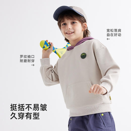 【棉感蜂窝珠地空气层】儿童山系空气层撞色连帽卫衣 PCWY2417 商品图2
