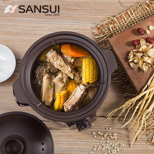 山水（SANSUI）电炖锅家用3L智能紫砂电炖盅煲汤锅机械款SDZ-B1 商品图1
