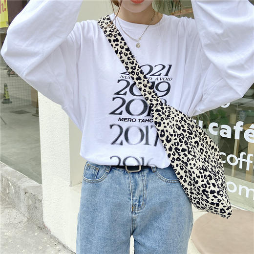 小豹纹大容量 单肩斜挎托特包 商品图3