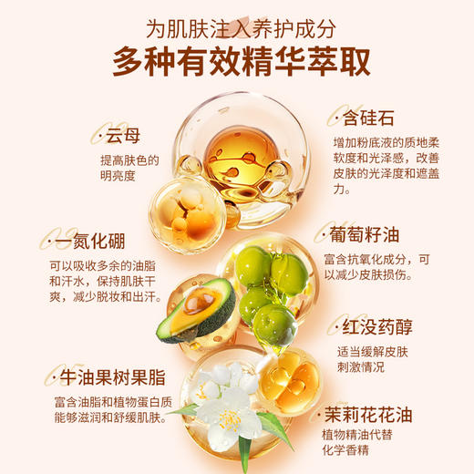 安姑娘持妆遮瑕粉底液  贴肤自然轻薄水润清透不卡粉【中原仓京东快递发货】 商品图4