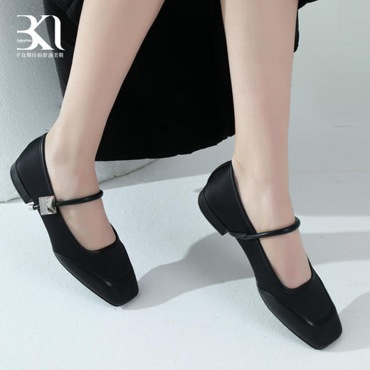 BAKERLOO法式粗跟玛丽珍女鞋百搭舒适 商品图3