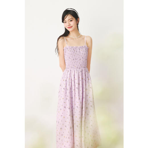 【严选】诗凡黎春度假感木耳边设计吊带连衣裙SF3190591 商品图2