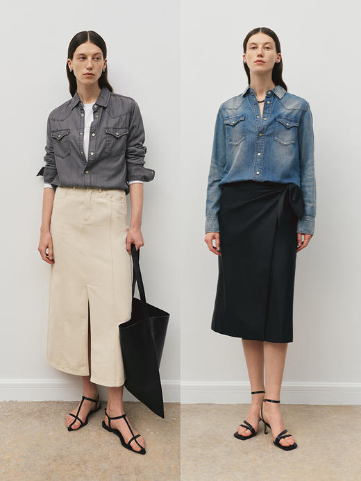 经典版型升级 天丝面料透气 万能牛仔衬衫FJ5080243 商品图2