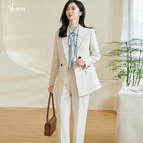 米思阳2026春季新款通勤商务西服套装职业气质正装西装两件套1058