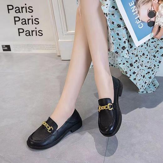 【复古英伦风乐福鞋】女款休闲牛皮鞋 圆头通勤单鞋 商品图2