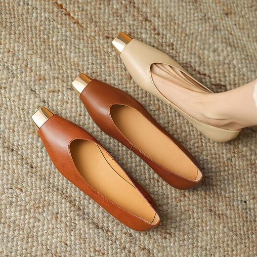 【预售5天】春秋季新款，小方头低跟鞋女单鞋浅口百搭鞋AMN&TX11-99 商品图5