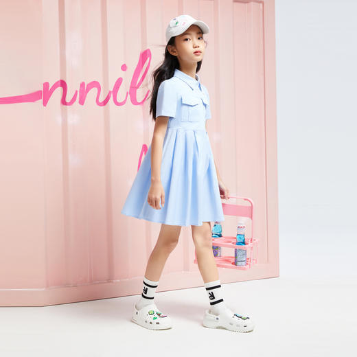 女童短袖连衣裙夏新款安奈儿童装EG423082 商品图6
