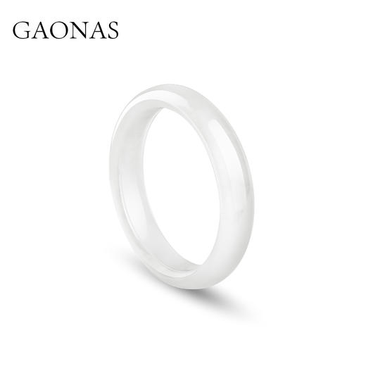 GAONAS 非金属合成锆石手镯 皎月清辉 国风富婆白素圈手镯10344SW 商品图0