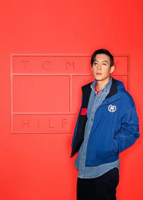 Edison Chen同款 TOMMY HILFIGER 双面穿重磅刺绣户外运动合身夹克外套