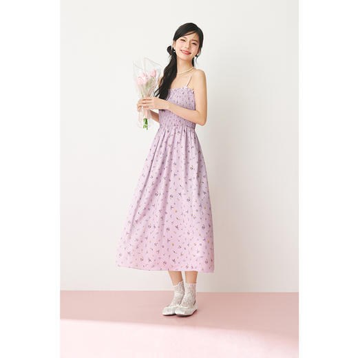 【严选】诗凡黎春度假感木耳边设计吊带连衣裙SF3190591 商品图1