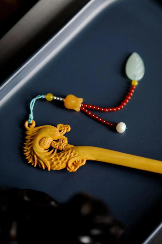 凤鸣°黄杨木发簪 商品图5