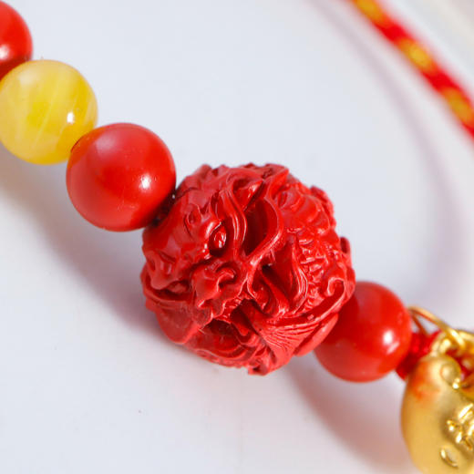 【宫里红绳】999足金福气满满龙手绳 商品图4