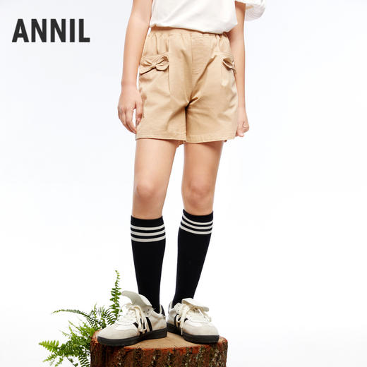 女童全腰梭织短裤夏季新款安奈儿童装EG426081 商品图0