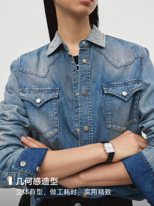 经典版型升级 天丝面料透气 万能牛仔衬衫FJ5080243 商品图3