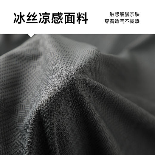 【冰丝高弹】【新款DG】大依优型大码短袖Polo衫冰丝高弹暗纹翻领加肥加大男士大号弹力透气舒适半袖夏装 商品图3