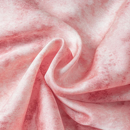 剩S/M/XL/XXL 米思阳2026春季新款法式气质收腰连衣裙v领晕染粉色大摆裙子0264 商品图3