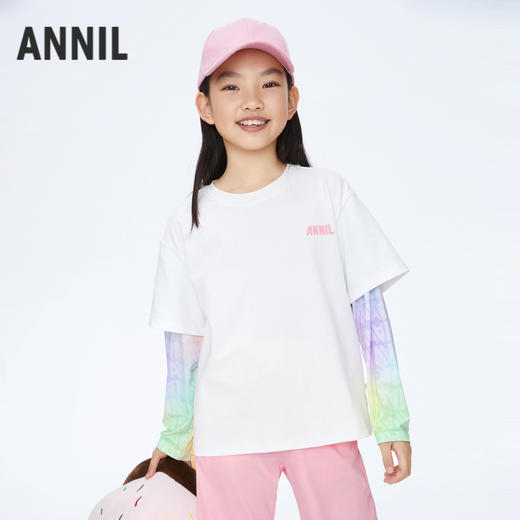 男女童凉感长袖针织衫新款安奈儿童装实体店同款AM411639 商品图0