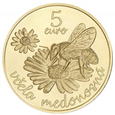 2021斯洛伐克 蜜蜂、灰狼铜币 商品图0