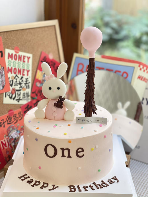 翻糖兔子奶油蛋糕 提前两天预定 下单前请仔细阅读商品详情 商品图0