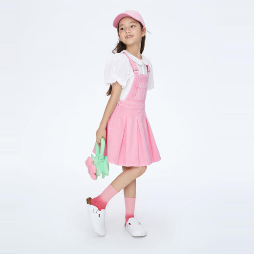 女童泡芙牛仔背带裙新款安奈儿童装实体店同款AG413564 商品图5