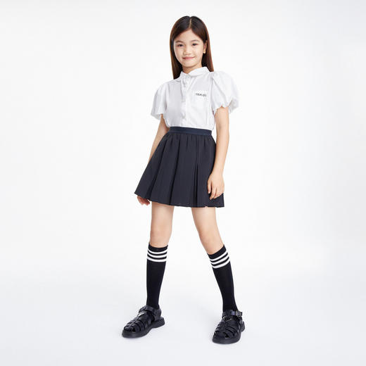 女童休闲运动学院风短裙夏季新款安奈儿童装EG423073 商品图3