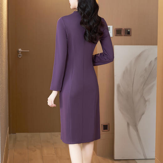 NYL-3091春季新款长袖法式气质时尚洋气一步裙修身显瘦包臀裙 商品图3