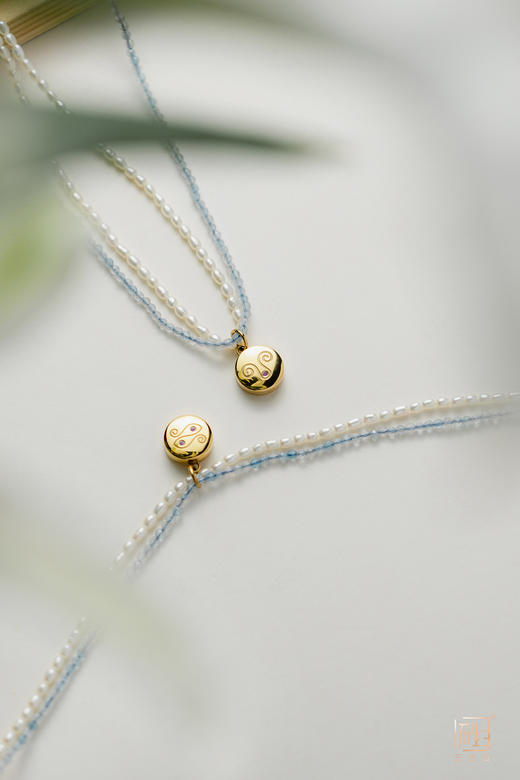 天然海蓝宝巴洛克米珠星座香氛款项链 商品图6