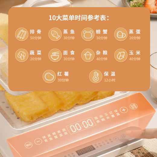 山水（SANSUI）电蒸锅大容量家用多功能电锅定时 3层24L大容量【可折叠收纳】 商品图3