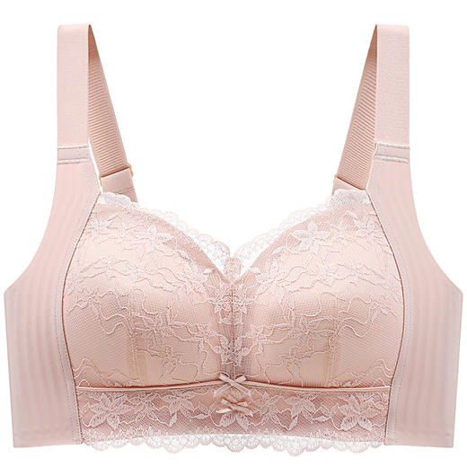 雀说 大胸显小纸片杯内衣无钢圈无痕软支撑胸罩舒适聚拢文胸8402 商品图4