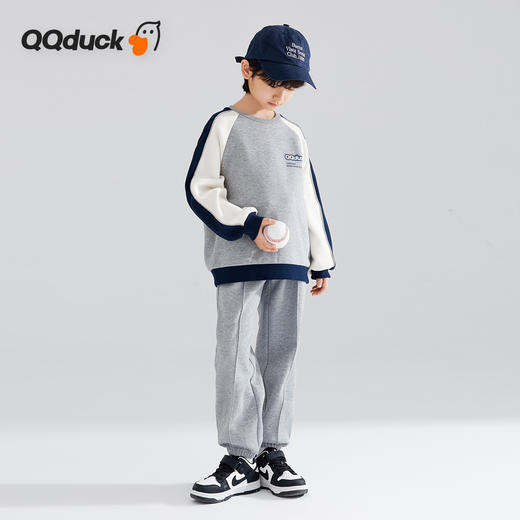 【清仓捡漏】【2件套】【120-165】【可可鸭】男童春秋卫衣套装运动休闲卫裤卫裤（棉72% 聚酯纤维28%） 商品图6