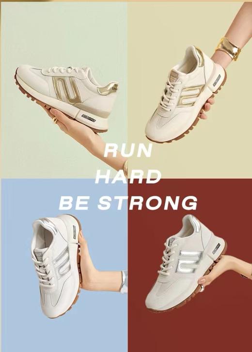 百丽复古鞋百搭阿甘鞋2024春季新款女鞋运动休闲女单鞋 商品图3