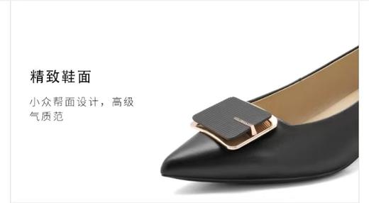 百丽细高跟女款2024春季新款气质浅口女单鞋 商品图4