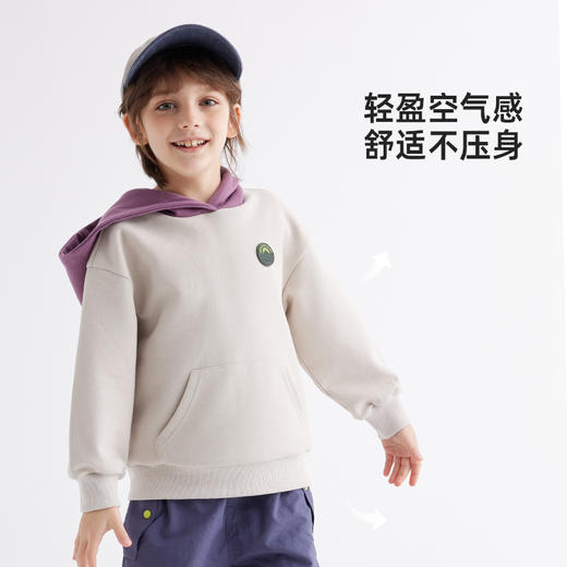 【棉感蜂窝珠地空气层】儿童山系空气层撞色连帽卫衣 PCWY2417 商品图3