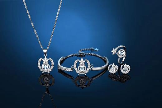 【爱意永恒系列】新款925银套装项链耳钉戒指手镯ss 商品图2