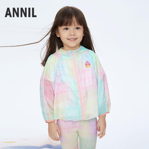 女童户外防晒衣防紫外线轻薄外套新款安奈儿童装实体店同款XG415543 商品图0