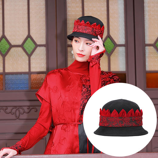 龙吟提花礼帽 |杨丽萍老师同款 |现货加急发 商品图0