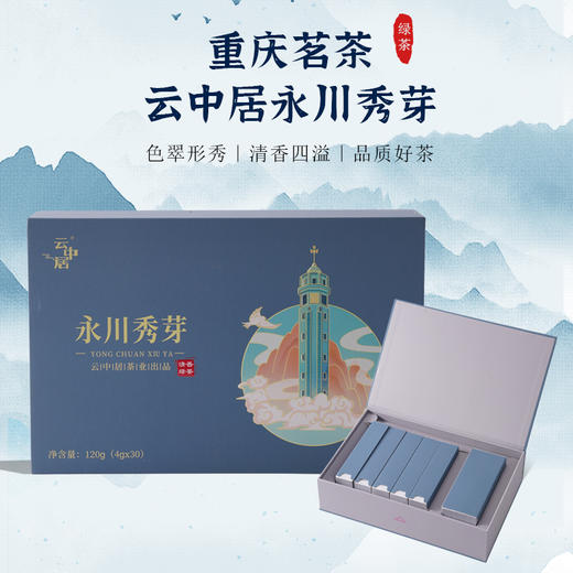 云中居沐春系列特级永川秀芽礼盒装120g（4g×30） 商品图4