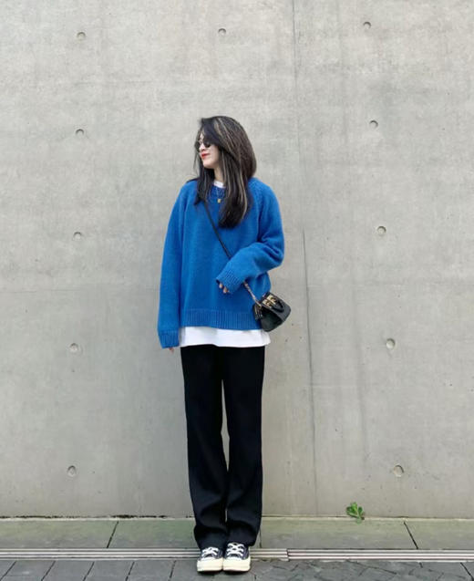 老米优品/JI简系列❤黑白2色~~ 随性松弛感《基础款口袋设计宽松长袖T》纯色圆领叠搭单穿绝绝子！ 商品图6